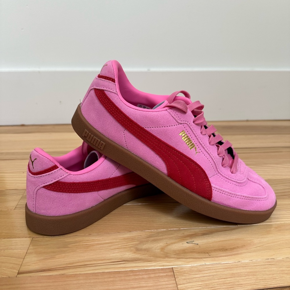 Puma Club II Era fashion sneakers - pink & red